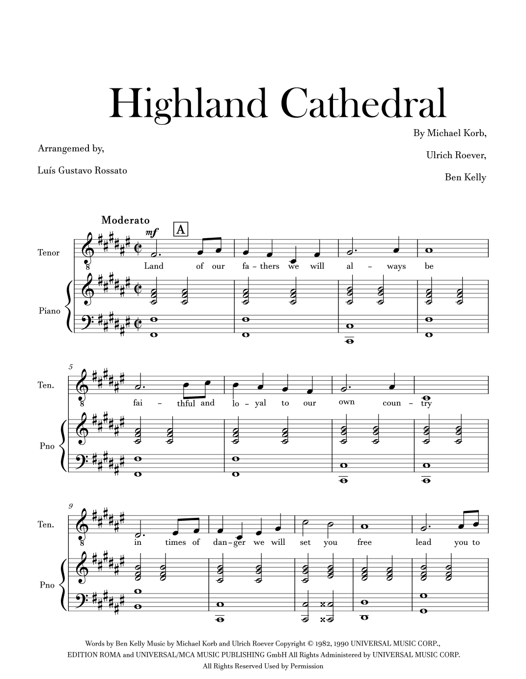 Highland Cathedral (arr. Luís Gustavo Rossato)