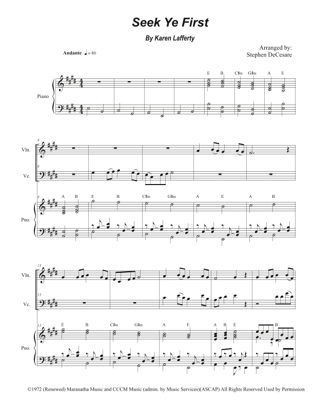 Seek Ye First (arr. Stephen DeCesare)