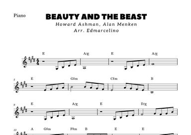 Beauty And The Beast (arr. Edmarcelino)