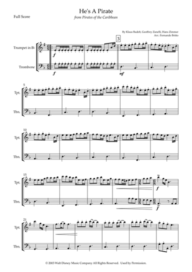 He's A Pirate (arr. Fernando Britto)