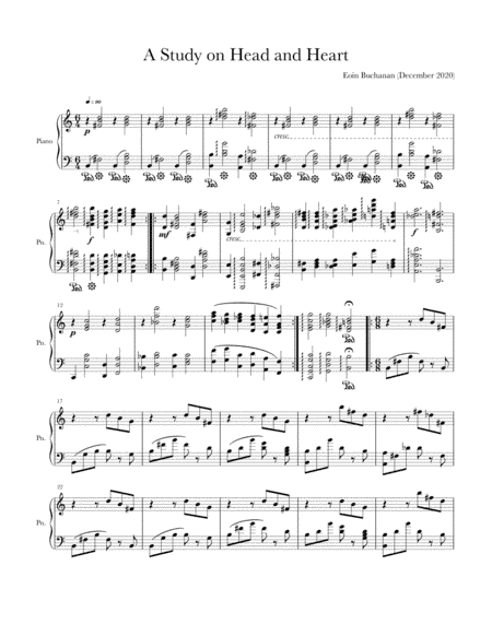A Study on Head and Heart for solo Piano