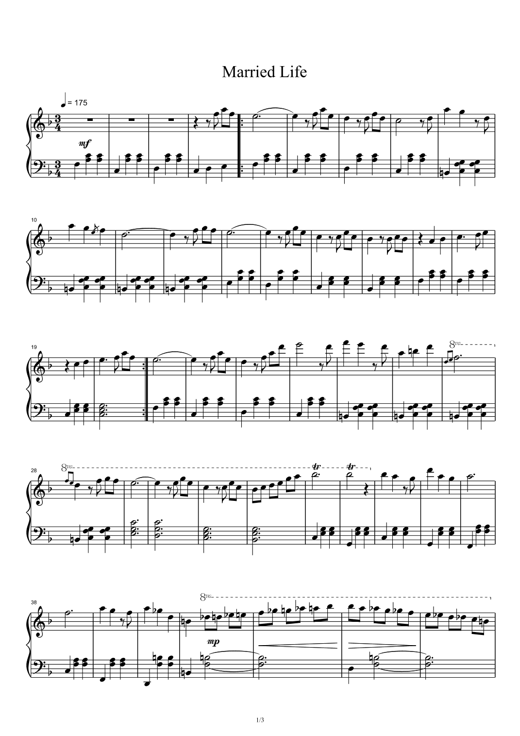 Married Life (arr. Michael Giacchino)