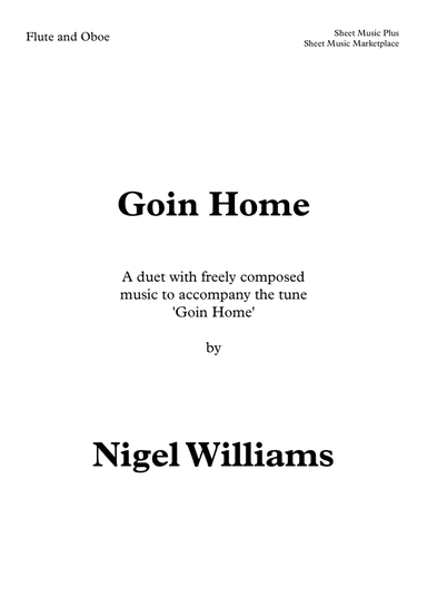 Goin Home, duet for flute and oboe (arr. Nigel Williams)