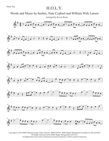 H.O.L.Y. (arr. Kevin Busse)
