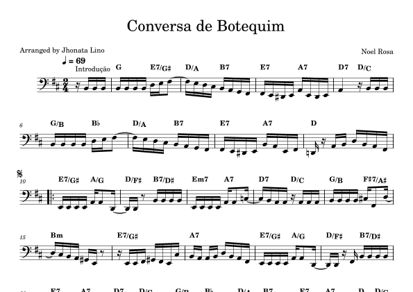 Conversa de Botequim (arr. Jhonata Lino)