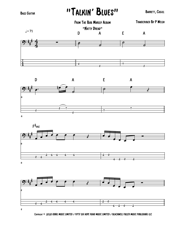 Talkin' Blues (arr. Accubass)