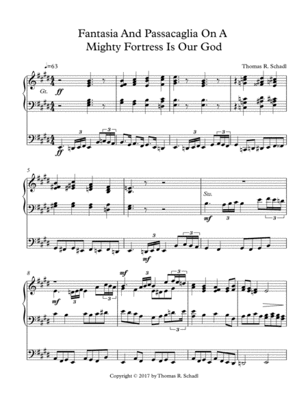 Fantasia And Passacaglia On A Mighty Fortress Is Our God