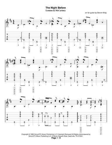 The Night Before (arr. Steven King)