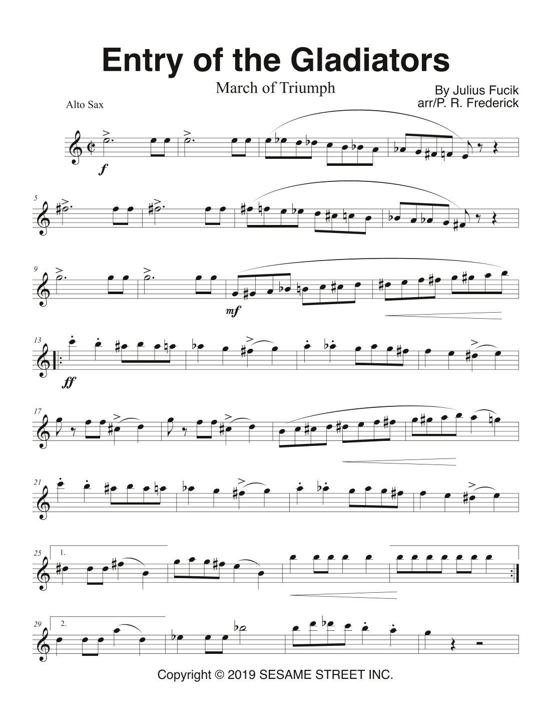 Entry Of The Gladiators (arr. P. R. Frederick)