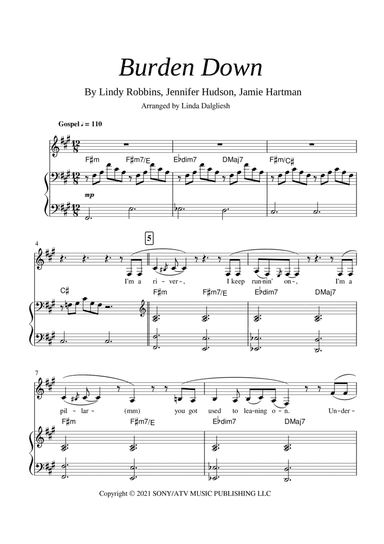 Burden Down (arr. Linda Dalgliesh)