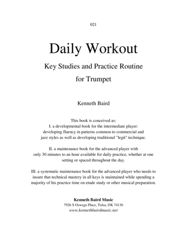 Daily Workout: Key Studies and Practice Routine for Trumpet