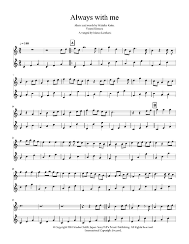 Itsumo Nandodemo (always With Me) (arr. Marco Lienhard)