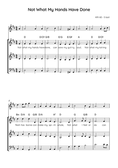 Not What My Hands Have Done - Score Only (arr. Angie Wiranata)