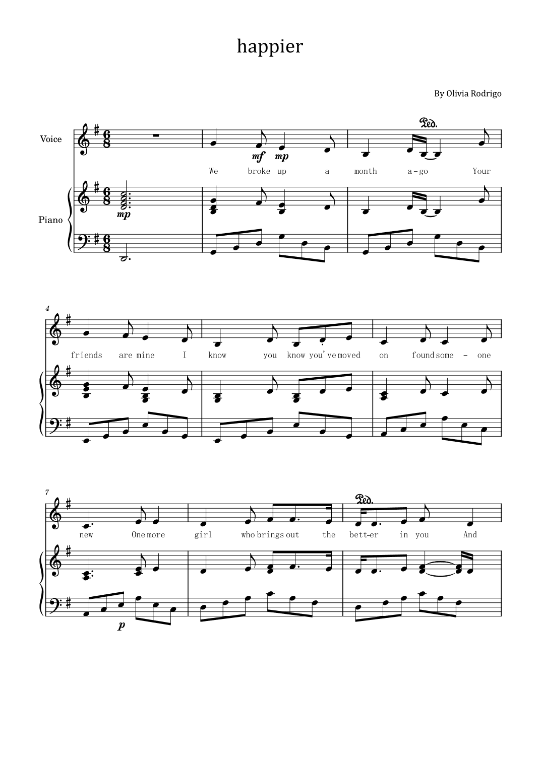 Happier (arr. poon)