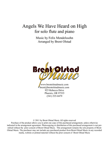 Angels We Have Heard on High (arr. Brent Olstad, ASCAP)