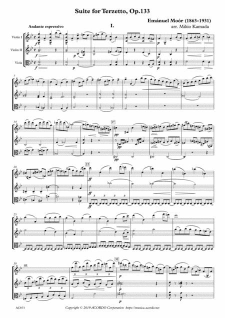 Suite for Terzetto, Op.133 (arr. Mikio Kamada)