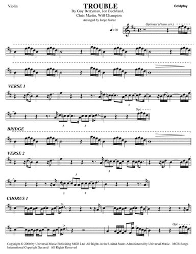 Trouble (arr. Jorge Juárez)