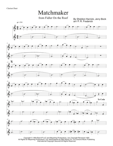Matchmaker (arr. P. R. Frederick)