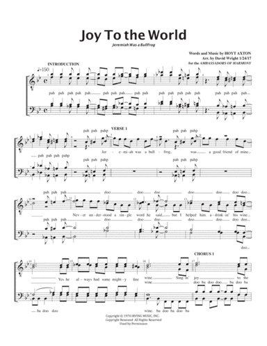 Joy To The World (arr. David Wright)