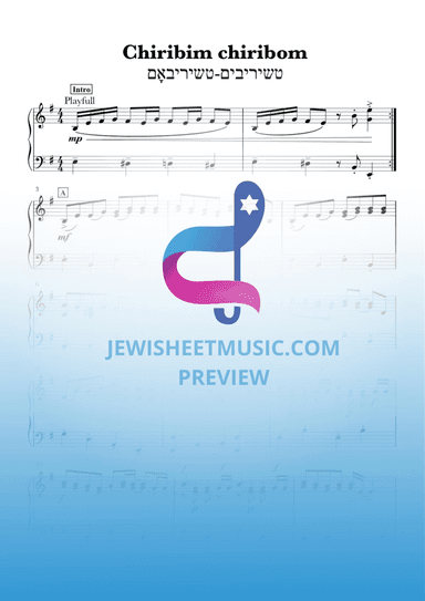 Chiribim chiribom easy piano music sheet (arr. Rivka Sloboder)