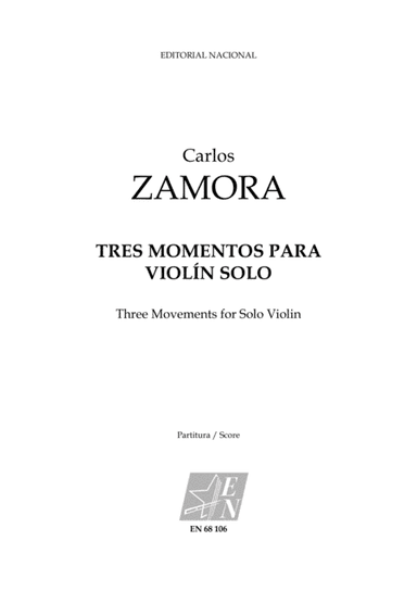 Tres Momentos para Violín Solo