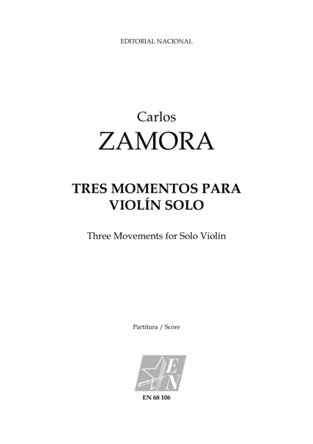 Tres Momentos para Violín Solo