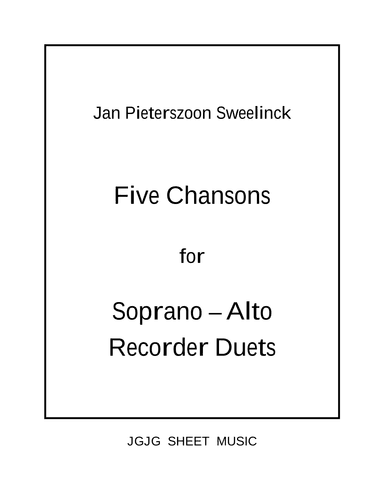 Eight Sweelinck Duets for S-A Recorders (arr. John Geohegan)