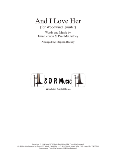 And I Love Her (arr. Stephen Rockey)