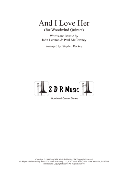 And I Love Her (arr. Stephen Rockey)