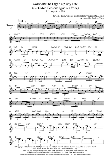 Someone To Light Up My Life (se Todos Fossem Iguais A Voce) (arr. Andrea Costa)