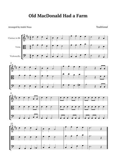 Old MacDonald Had a Farm (arr. André Nusa)
