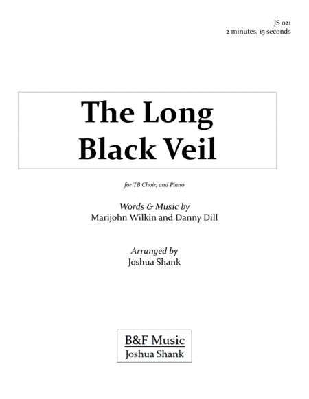 The Long Black Veil (arr. Joshua Shank)