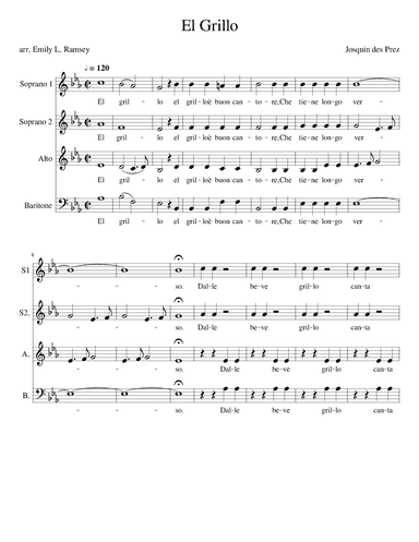 El Grillo (arr. Emily L. Ramsey)