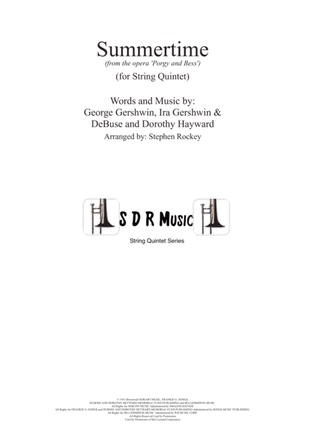Summertime (arr. Stephen Rockey)