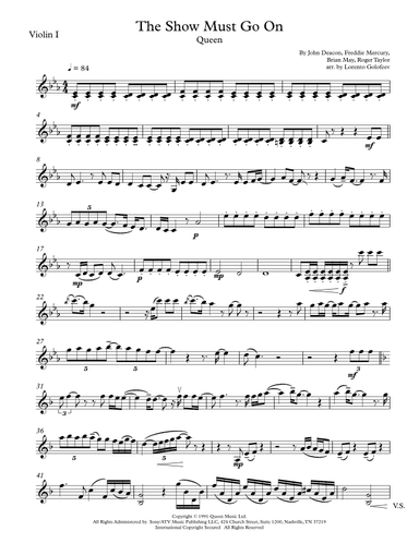 The Show Must Go On (arr. Lorento Golofeev)