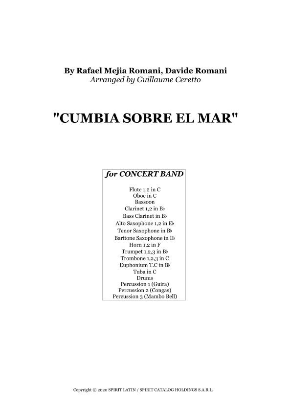 Cumbia Sobre El Mar (arr. Guillaume Ceretto)