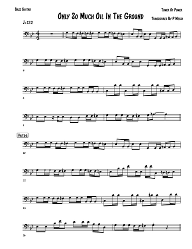 Only So Much Oil In The Ground (arr. Accubass)