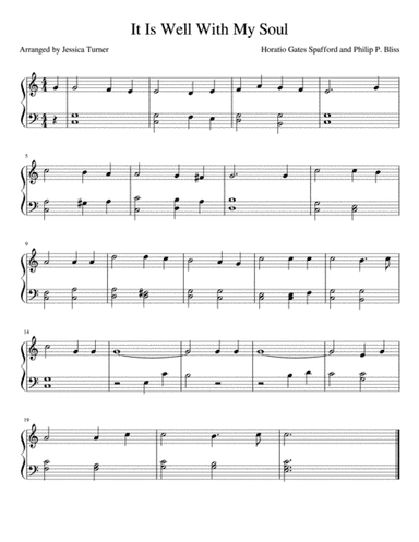 It Is Well With My Soul-- easy piano (arr. Jessica Jolan Turner)