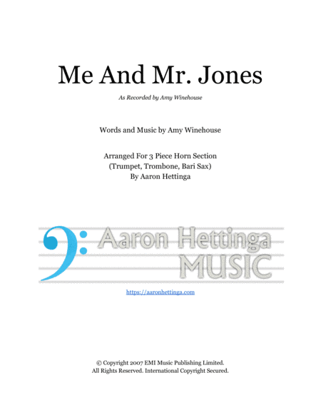 Me And Mr. Jones (arr. Aaron Hettinga)