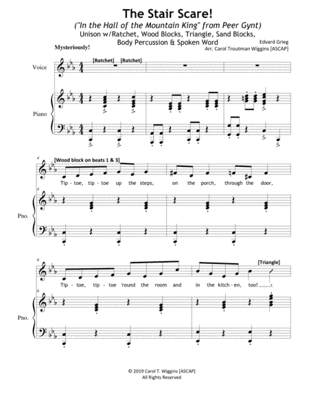 The Stair Scare! (Based on "In the Hall of the Mountain King" from Peer Gynt) (arr. Carol Troutman Wiggins [ASCAP])