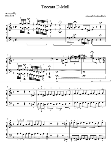 Toccata D-Moll (arr. Irina Rolf)