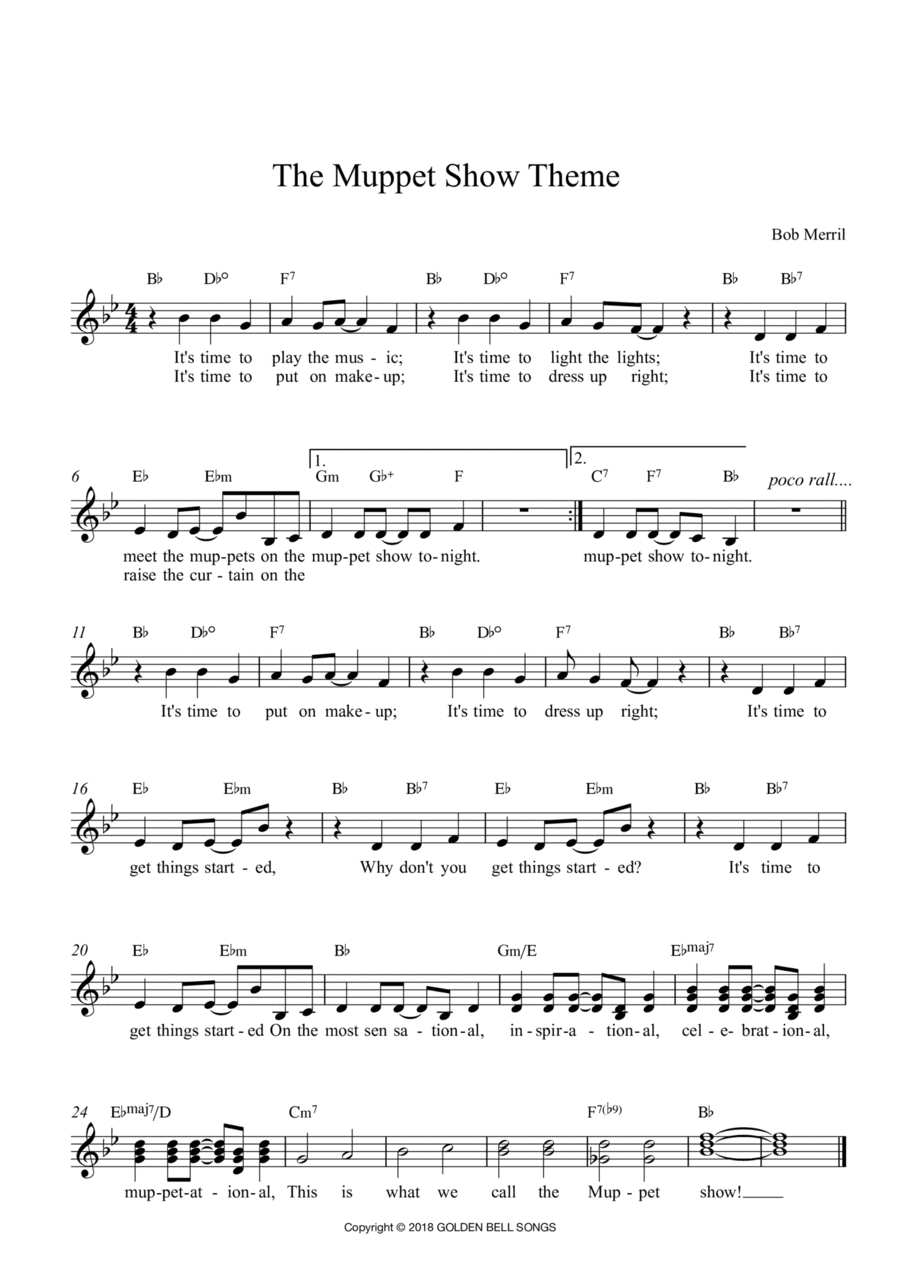 The Muppet Show Theme (arr. Vicky Jacobs)