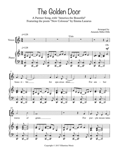The Golden Door (Partner Song: America the Beautiful + the Statue of Liberty Poem) (arr. Amanda Dills)