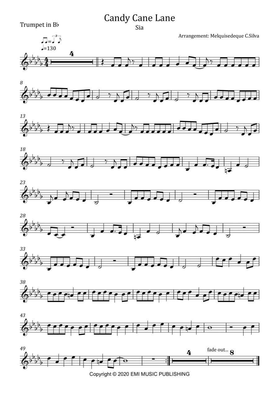 Candy Cane Lane (arr. Melquisedeque C.Silva)