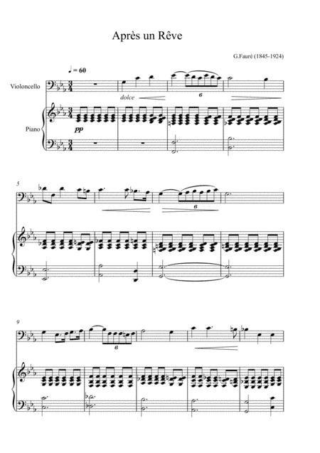 G.Fauré -  Après un Revê - Violoncello Solo (arr. André Laitano)