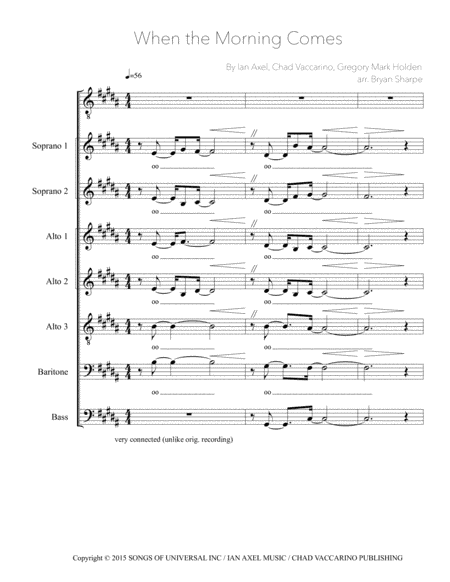 When The Morning Comes (arr. Bryan Sharpe)