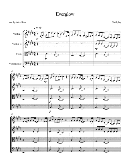 Everglow (arr. Alex Shor)