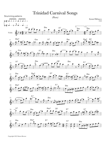 Trinidad Carnival Songs (arr. Simon Browne)
