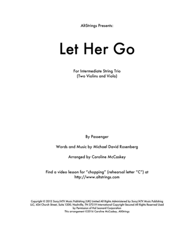 Let Her Go (arr. Caroline McCaskey)