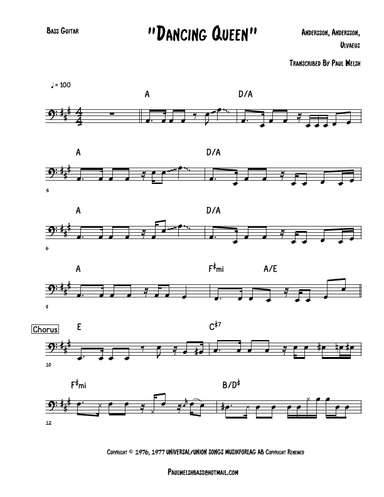 Dancing Queen (arr. P Welsh)